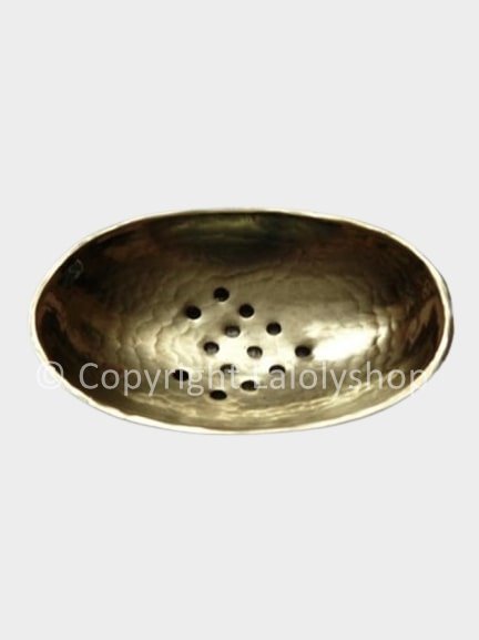 Porte-savon ovale à poser, en cuivre doré